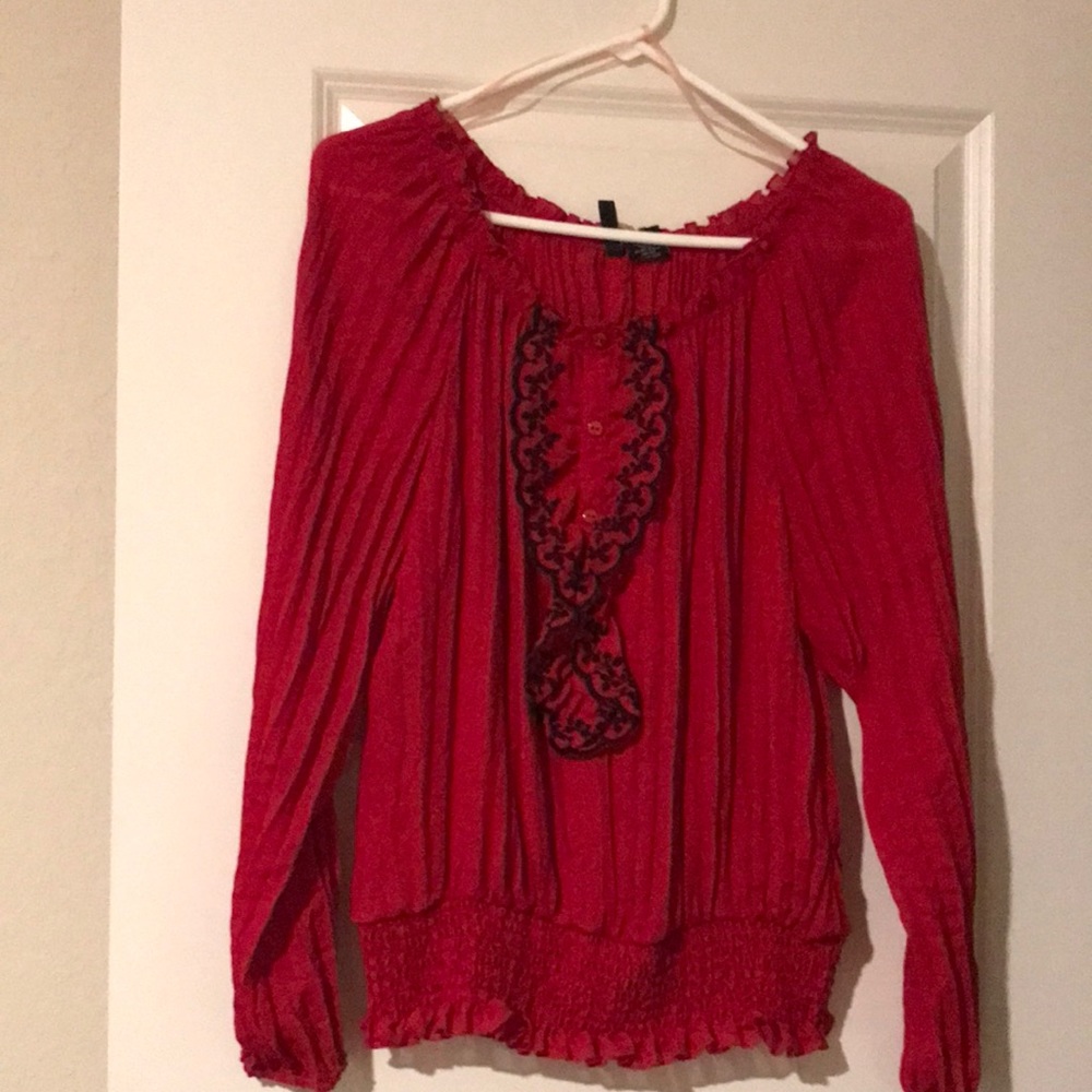 New direction red and black shirt